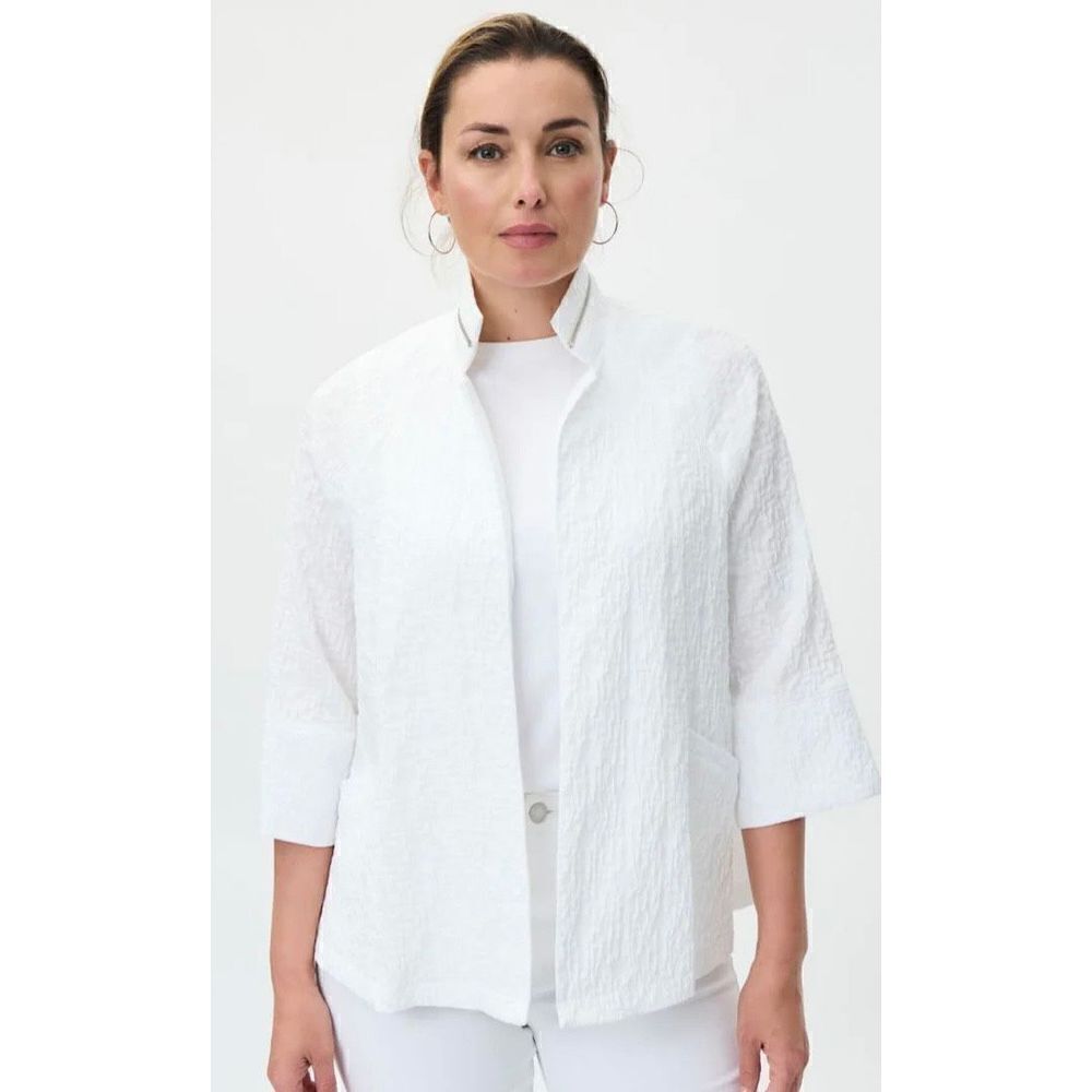 Joseph Ribkoff open front 3/4 sleeve textured jacket open front 12